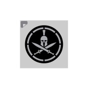 00021-decal Αυτοκόλλητο Βινυλίου Spartan Helmet Stencil