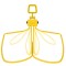 56196 ASP Tri-Fold Yellow Handcufs Restraints x10 Χειροπέδες Πλαστικές μιας χρήσης 10τμ